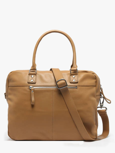 Handtas Vintage Leder Nat et nin Beige vintage MACY ander zicht 4