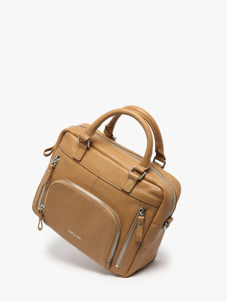 Cross Body Tas Baby Macy Leder Nat et nin Beige vintage BABYMACY ander zicht 2