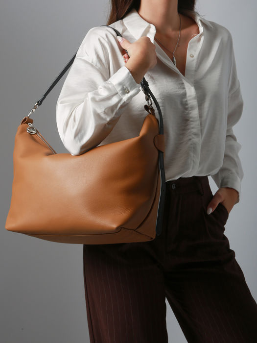 Longchamp Besace longchamp cuir Schoudertas Bruin
