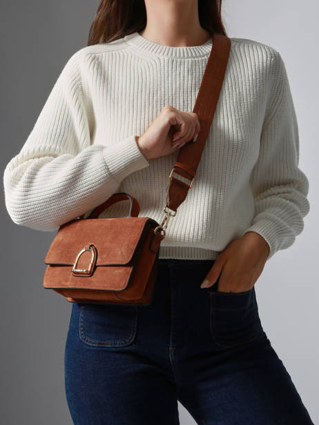 Cross Body Tas S Altesse Suede Etrier Bruin altesse suede EASU048S ander zicht 1