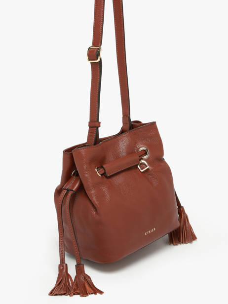 Bucket Bag S Tradition Leder Etrier Bruin tradition ETRA004S ander zicht 2