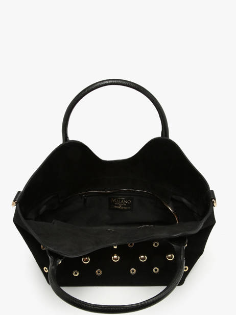 Handtassen Velvet Studs Milano Zwart velvet studs VS25092 ander zicht 3