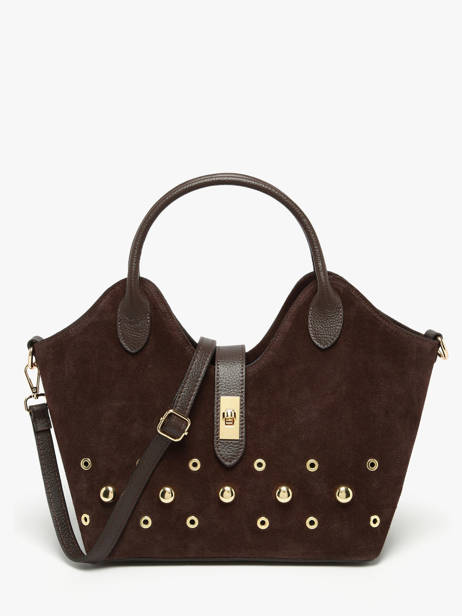 Handtassen Velvet Studs Milano Bruin velvet studs VS25092