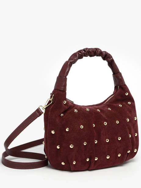 Schoudertas Velvet Studs Milano Rood velvet studs VS25094 ander zicht 2