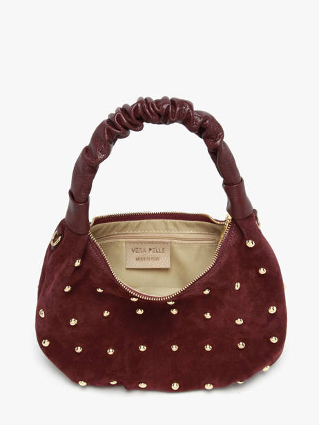 Schoudertas Velvet Studs Milano Rood velvet studs VS25094 ander zicht 3