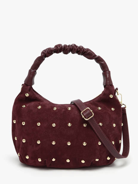 Schoudertas Velvet Studs Milano Rood velvet studs VS25094 ander zicht 4