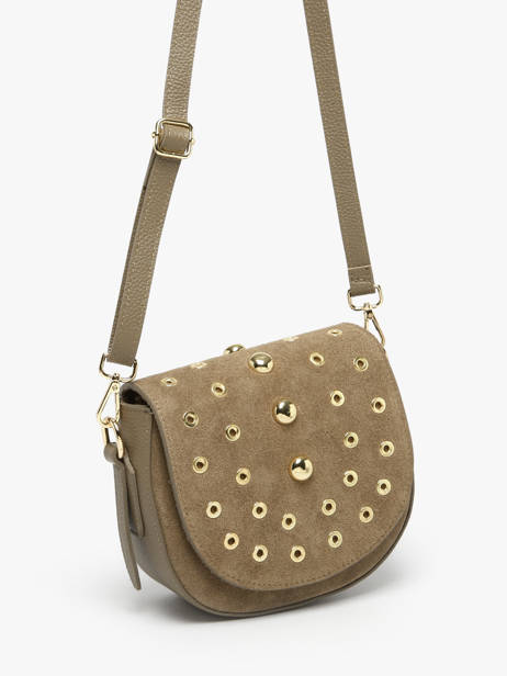 Cross Body Tas Velvet Studs Milano Beige velvet studs VS25093 ander zicht 2