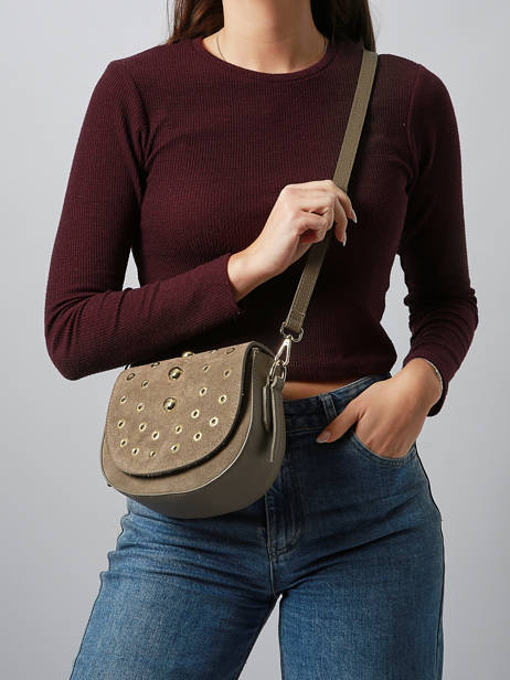 Cross Body Tas Velvet Studs Milano Beige velvet studs VS25093 ander zicht 1