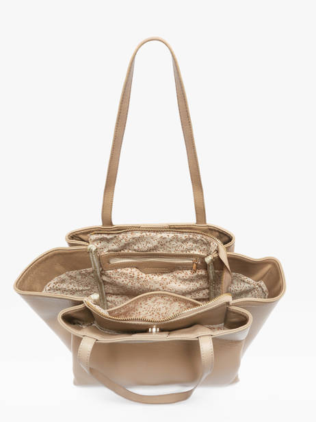 Schoudertas Helena Leder Francinel Beige helena 22947 ander zicht 3