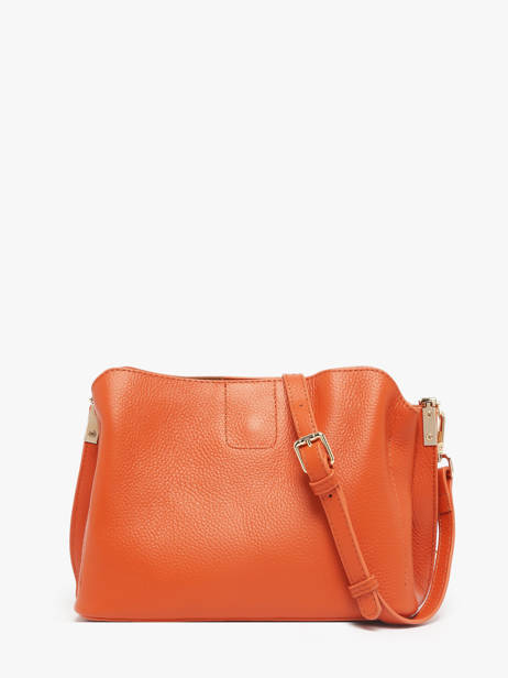 Cross Body Tas Helena Leder Francinel Oranje helena 22944 ander zicht 4