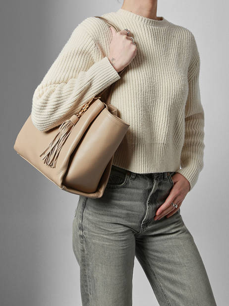 Schoudertas Helena Leder Francinel Beige helena 22947 ander zicht 1