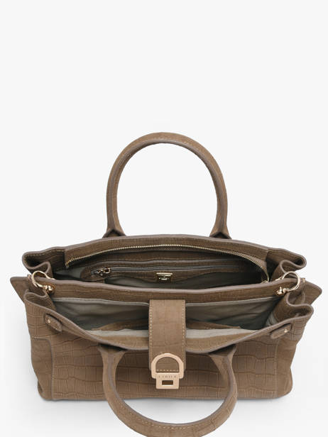 Handtas M Equestre Croco Leder Etrier Beige equestre croco EEQC142M ander zicht 2