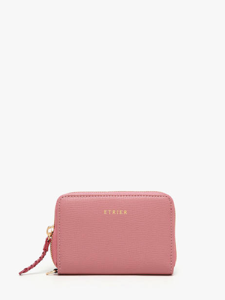Portefeuille Torsade Leder Etrier Roze torsade ETOS096M