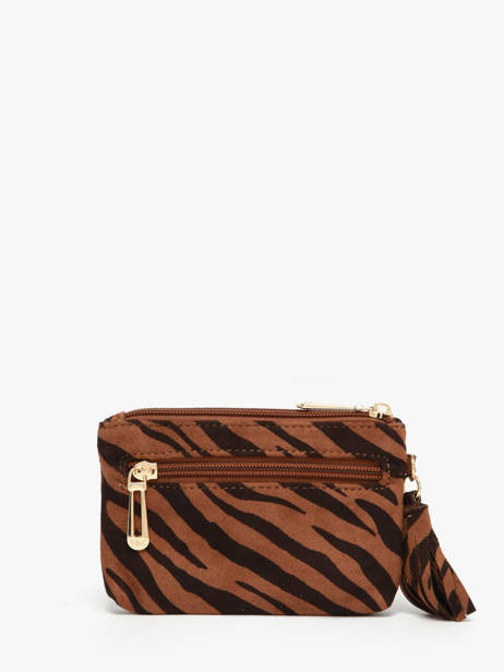 Portemonnee Miniprix Bruin africa F5032 ander zicht 2