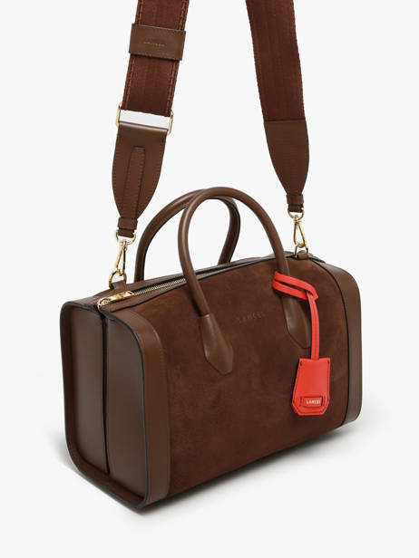 Bowlingtas M Bcbg Suède Leder Lancel Bruin bcbg A13693 ander zicht 2