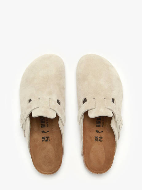 Slippers Boston Uit Leder Birkenstock Wit women 1031662 ander zicht 3