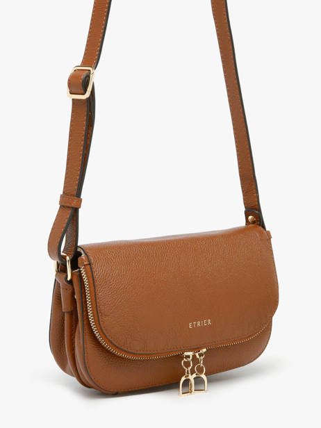 Cross Body Tas S Tradition Leder Etrier Beige tradition ETRA059S ander zicht 2