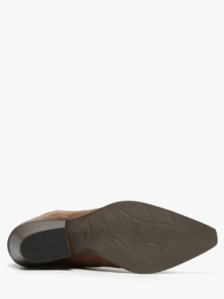 Santiago Laarzen Met Hak Tronchetti Texani Uit Leder Metisse Bruin women DX380 ander zicht 4