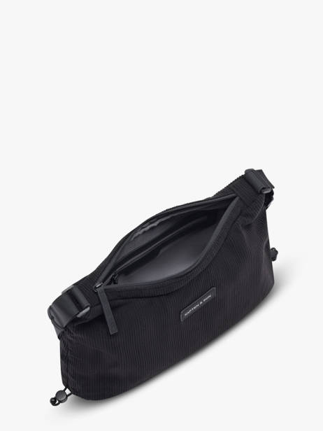 Skara Small Cord - Cross Body Tas  Kapten and son Zwart cord SC ander zicht 2