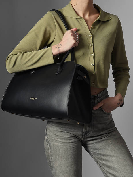 Schoudertas Donna Hopper Leder Lancaster Zwart donna hopper 122 ander zicht 1