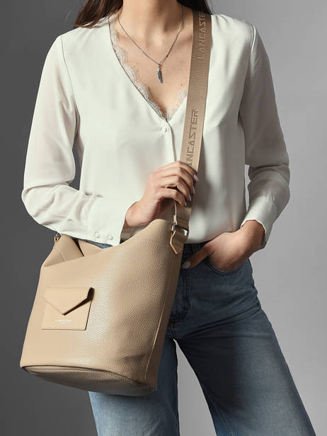 Cross Body Tas Maya Double Kba Lancaster Beige maya double kba 107 ander zicht 1