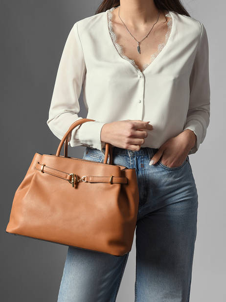 Handtas Large Blake Leder Lauren ralph lauren Bruin blake 31P03417 ander zicht 1