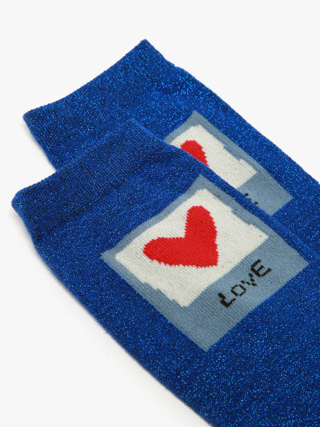 Sokken Pieces Blauw socks women 17162495 ander zicht 1