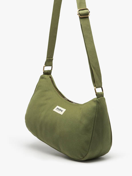 Cross Body Tas Rosa Katoen Hindbag Groen best seller ROSA ander zicht 2