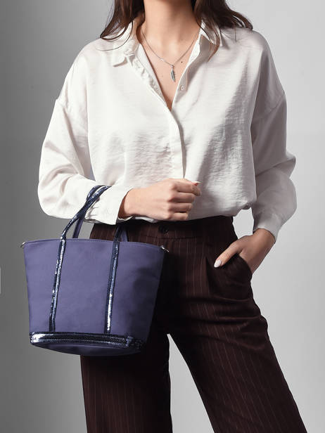 Handtas Le Cabas Pailletten Vanessa bruno Violet cabas 1V40435 ander zicht 1