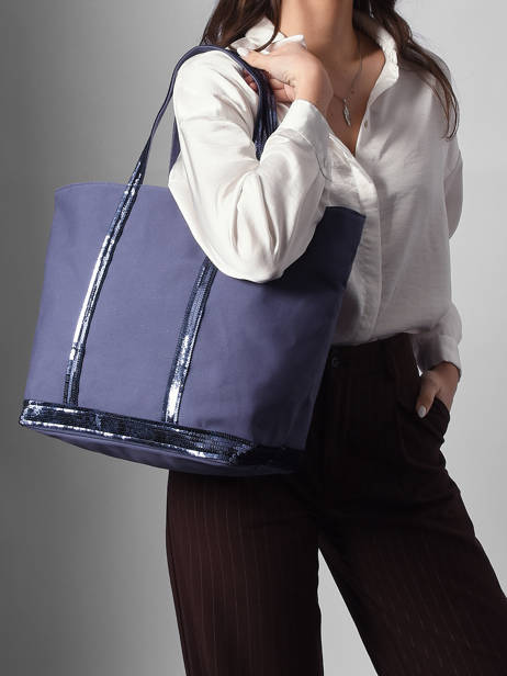 Schoudertas Met Rits Le Cabas L Pailletten Vanessa bruno Violet cabas 1V40409 ander zicht 1