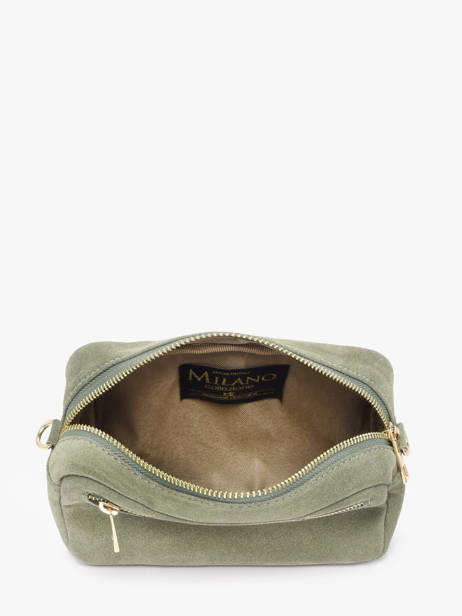 Cross Body Tas Velvet Leder Milano Groen velvet VE25115 ander zicht 3