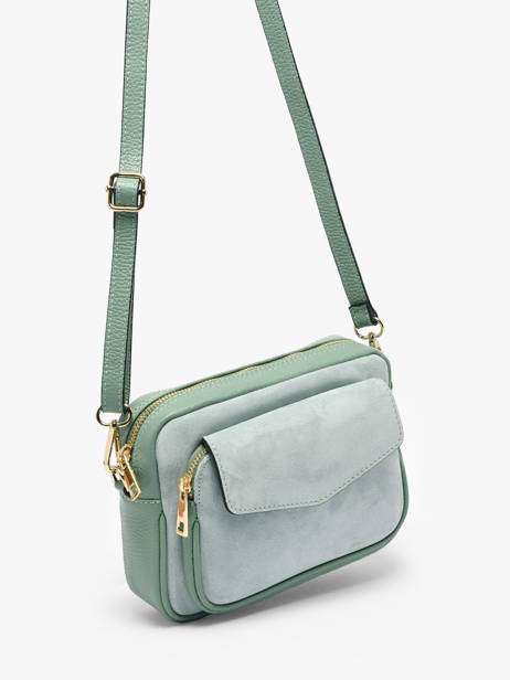 Cross Body Tas Velvet Caviar Leder Milano Groen velvet caviar VC25067 ander zicht 2