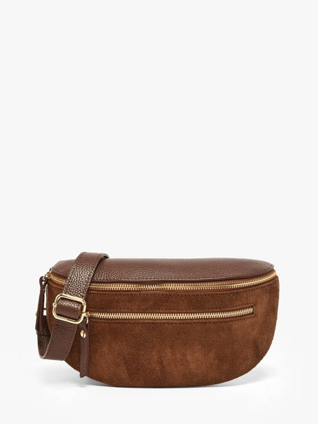 Heuptasje Leder Milano Bruin velvet caviar VC24111