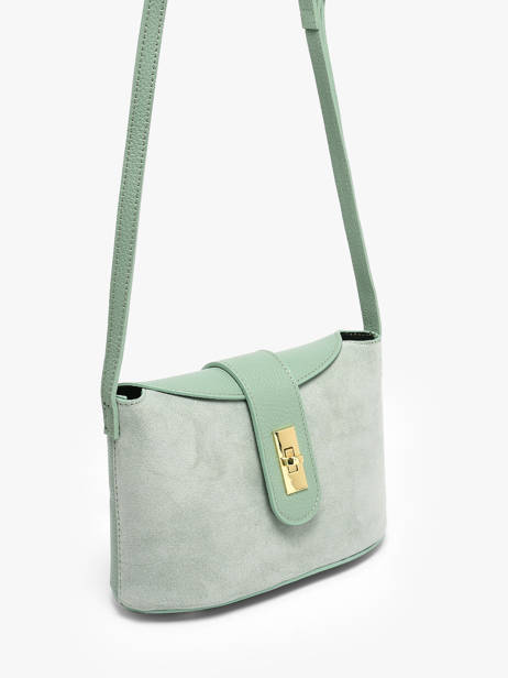Cross Body Tas Velvet Caviar Leder Milano Groen velvet caviar VC25115 ander zicht 2