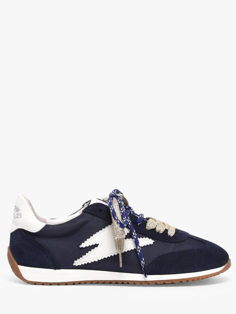 Sneakers June Uit Leder Semerdjian Blauw women JUNED482