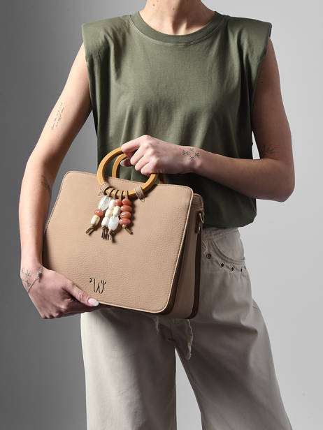 Handtas Camomille Pearl Woomen Beige camomille pearl WCAE1M ander zicht 1