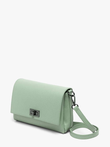 Cross Body Tas Caviar Leder Milano Groen caviar CA24061 ander zicht 2
