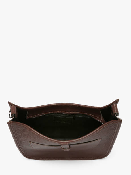 Cross Body Tas Caviar Leder Milano Bruin caviar CA25068 ander zicht 3