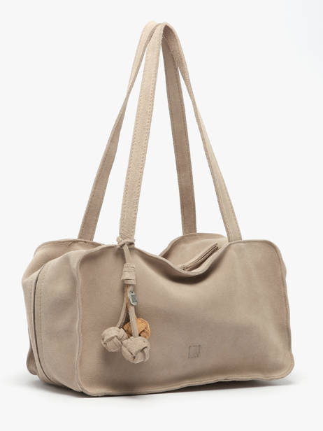 Schoudertas Leather Biba Beige leather BLI1L ander zicht 2