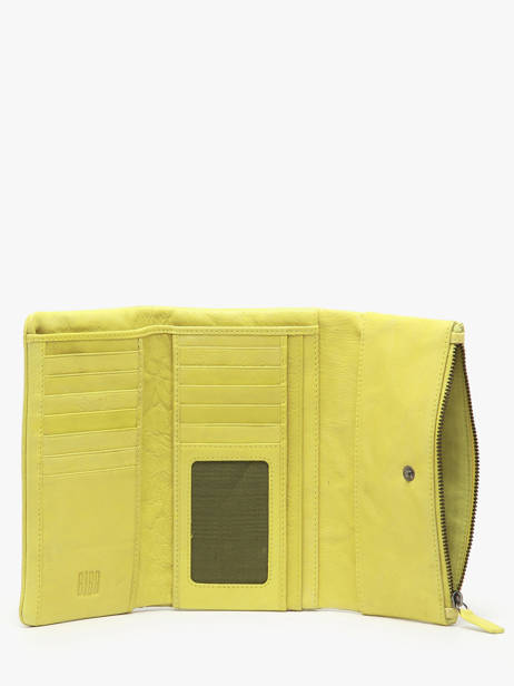 Portefeuille Leder Biba Geel wallet TOT1L ander zicht 1