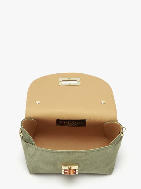 Cross Body Tas Velvet Leder Milano Groen velvet VE24117 ander zicht 3