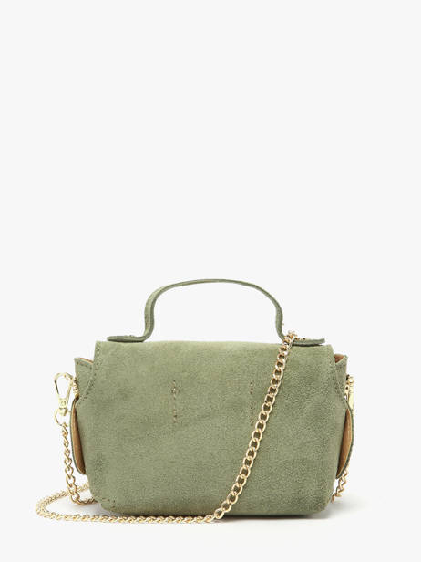 Cross Body Tas Velvet Leder Milano Groen velvet VE24117 ander zicht 4