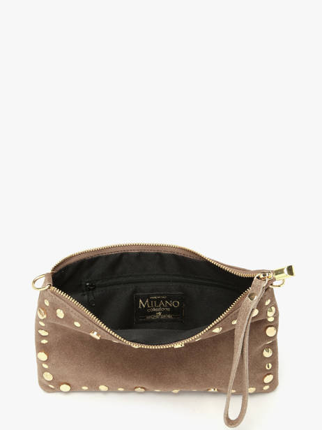 Cross Body Tas Velvet Leder Milano Bruin velvet VE24111O ander zicht 3