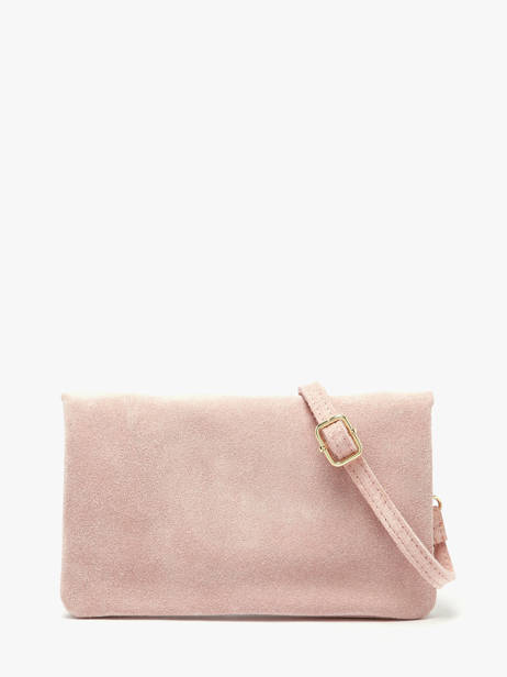 Cross Body Tas Velvet Leder Milano Roze velvet VE23067O ander zicht 4