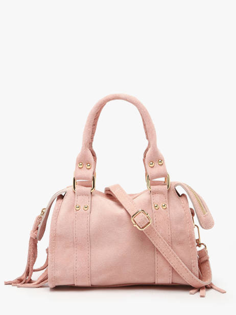 Cross Body Tas Velvet Leder Milano Roze velvet VE24092O ander zicht 4
