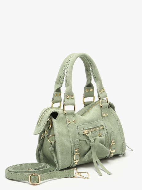 Cross Body Tas Velvet Leder Milano Groen velvet VE24092O ander zicht 1