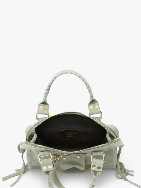 Cross Body Tas Velvet Leder Milano Groen velvet VE24093O ander zicht 3