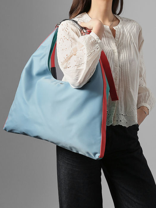Longchamp Re-play nylon Schoudertas Blauw