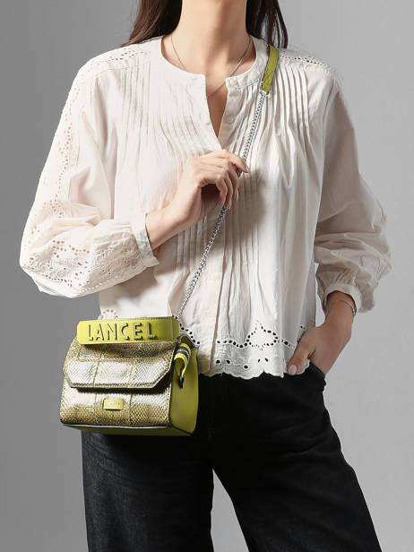 Cross Body Tas S Ninon Ayers Leder Lancel Groen ninon A14013 ander zicht 1