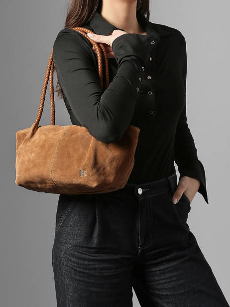 Schoudertas Leather Biba Bruin leather SOR4L ander zicht 1